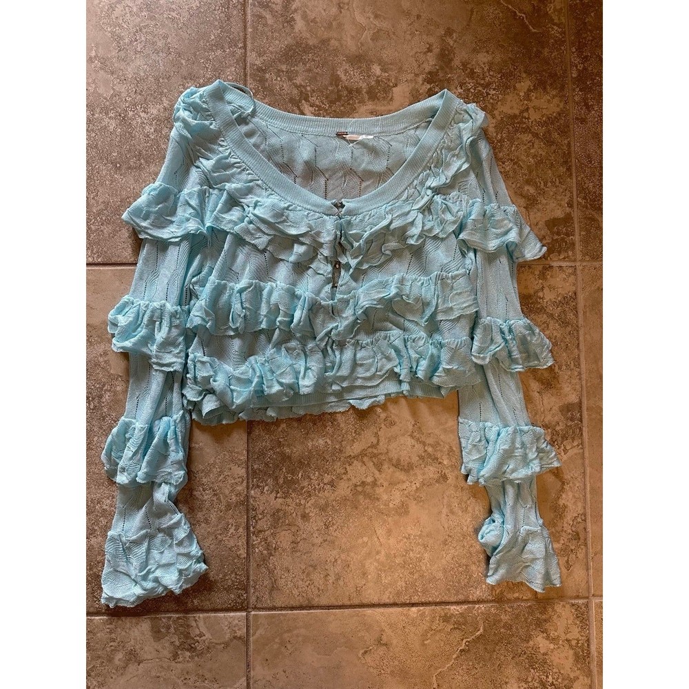 Free people ruffle cardigan